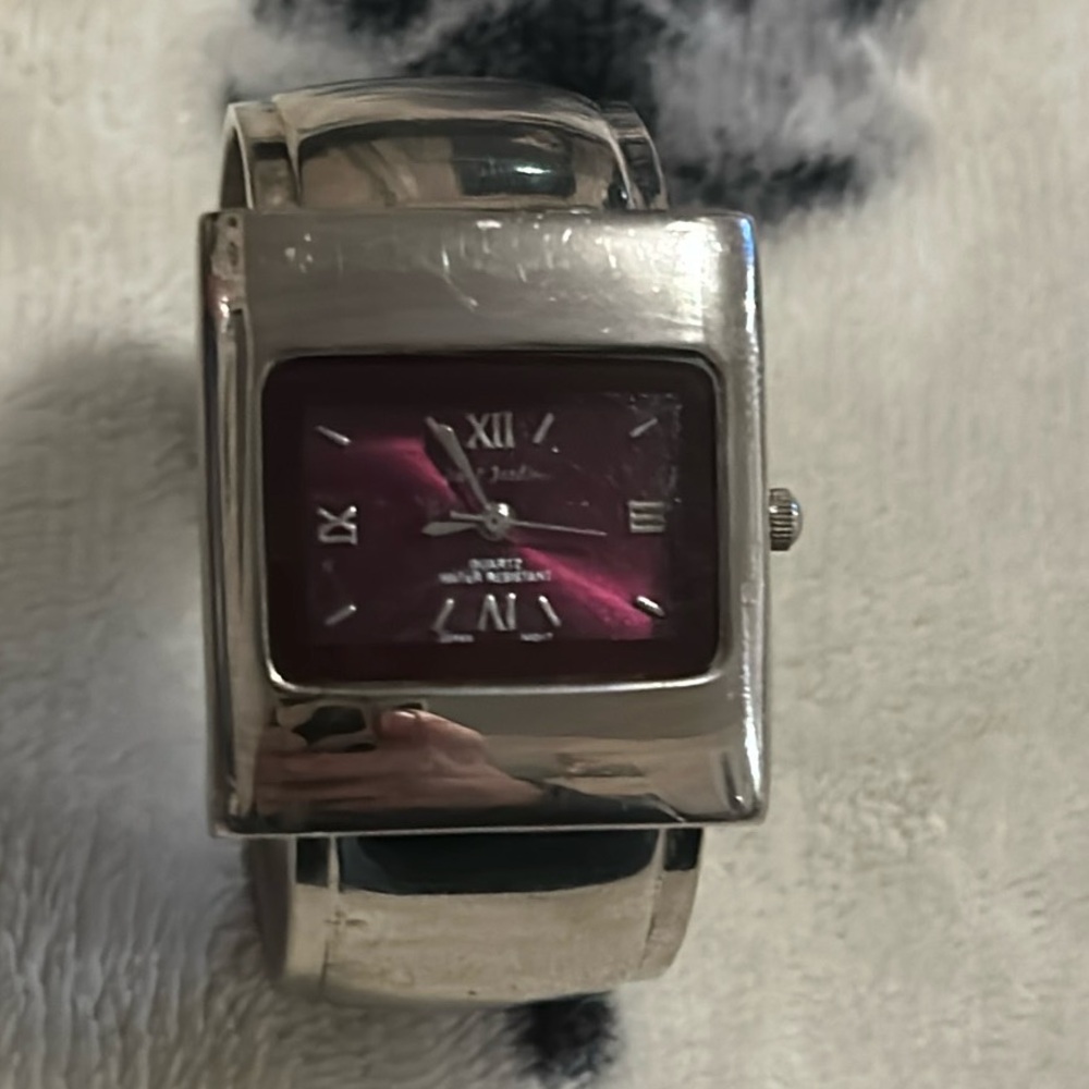 Paul Jardin cuff watch red face vintage